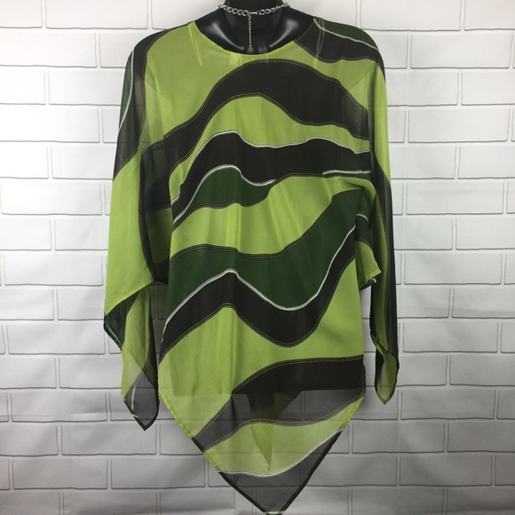 Erika Brooke Women Bohemian Sheer Tunic Size 14 - Picture 5 of 8